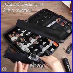 Knife Display Case for 61+ Pocket Knives Portable Storage with Shoulder Strap