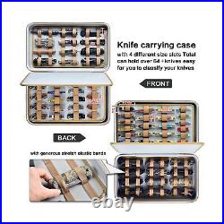 Knife Display Case for 64+ Pocket Knives, Butterfly Knife Storage Box, Foldin