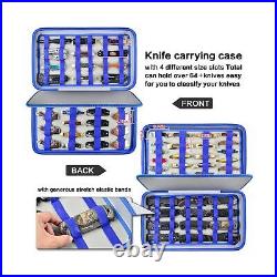 Knife Display Case for 66+ Pocket Knives, Butterfly Knife Storage Box, Foldin