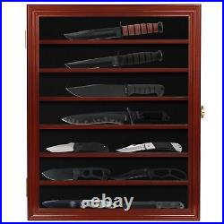 Knife Display Case with Acrylic Door, Shelves Wall Knife Storage