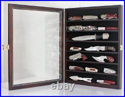 Knife Display Case with Acrylic Door, Shelves Wall Knife Storage