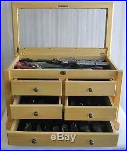Knife Display Storage Cabinet Case Tool Storage Cabinet, Solid Wood, with Locks