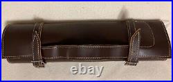 Knife Leather Storage Roll Case Includes 5 Kitchen Knives -Portable Sturdy New