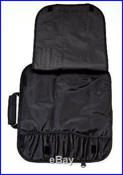 Knife Roll for 8 Knives Black Storage Bag Case Chef Carrying Protector Travel