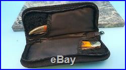 Knife Storage case Pouch Zippered Holds 2 up to to 5.5 closed pocket knives