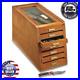 Knives-Display-Case-Coins-Wood-Thick-Glass-Collectors-Cabinet-7-Drawer-Storage-01-kn