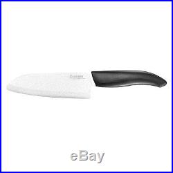 Kyocera Ceramic Knife Set (2) Black Handles In Storage Case