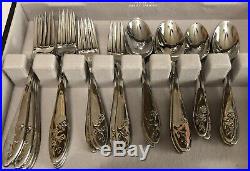 LENOX BUTTERFLY MEADOW 40pc Flatware Service for 8 Stainless 18/10 Storage Case