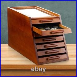 LUXURY Wood Knife Display Case Vintage Style Showcase Cabinet Wrist Watch Box