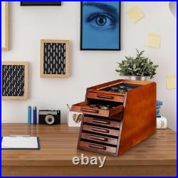 LUXURY Wood Knife Display Case Vintage Style Showcase Cabinet Wrist Watch Box