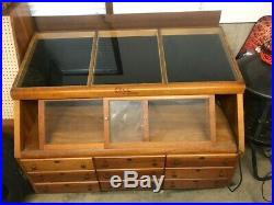 Large Vintage CASE XX CUTLERY Knife Store Floor Wooden Display Case 9 Drawer