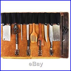 Leather Knife Cases Holders & Protectors Roll Storage Bag Elastic And Expandable