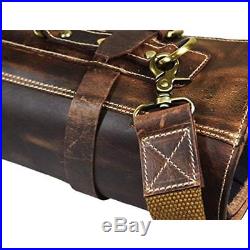 Leather Knife Cases Holders & Protectors Roll Storage Bag Elastic And Expandable