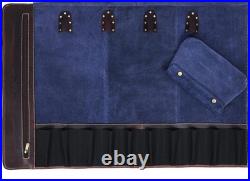 Leather Knife Roll Bag 10 Pockets Travel Case for Chefs Leather Knife Roll Bag 10 Pockets Travel Case for Chefs