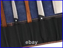 Leather Knife Roll Bag 10 Pockets Travel Case for Chefs Leather Knife Roll Bag 10 Pockets Travel Case for Chefs