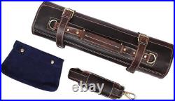 Leather Knife Roll Bag 10 Pockets Travel Case for Chefs Leather Knife Roll Bag 10 Pockets Travel Case for Chefs