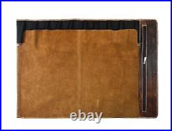 Leather Knife Roll Storage Bag, Elastic and Expandable 10 Pockets, Adjustable