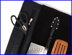 Leather Knife Roll Storage Bag, Elastic and Expandable 10 Pockets, Adjustable Leather Knife Roll Storage Bag, Elastic and Expandable 10 Pockets, Adjustable