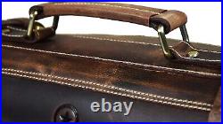 Leather Knife Roll Storage Bag, Elastic and Expandable 10 Pockets, Adjustable