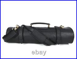 Leather Knife Roll Storage Bag, Elastic and Expandable 10 Pockets, Adjustable Leather Knife Roll Storage Bag, Elastic and Expandable 10 Pockets, Adjustable