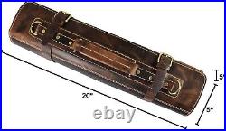 Leather Knife Roll Storage Bag, Elastic and Expandable 10 Pockets, Adjustable