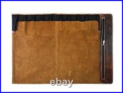 Leather Knife Roll Storage Bag Elastic and Expandable 10 Pockets Adjustable/D