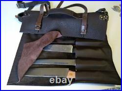 Leather knife roll Leather knife case Chef knife roll Knife storage PERSONALIZED