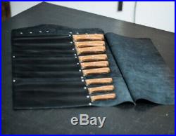 Leather knife roll, Leather knife case, Chef knife roll, Knife storage, leather