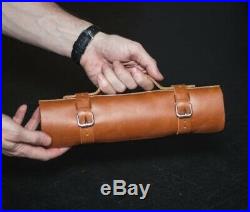 Leather pocket knife roll, Leather tool roll, tool bag, tool storage, tool case