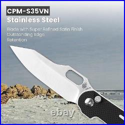 Lightweight EDC Pocket Knife S35VN Blade, G10 Handle, Ideal for Hunting