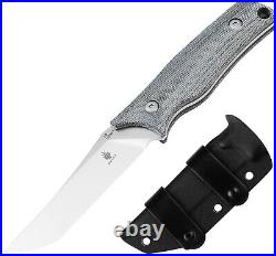 Lightweight Fixed Blade Knife 3.94 D2 Steel Blade with Black Micarta Handle