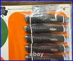 Lot Of 12 Vintage Store Display 2 Blade Stag Pocket Knives Ireland On Card NOS