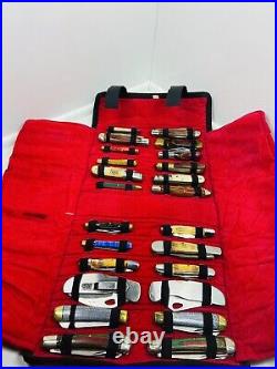 Lot Of (24) Pakistan Pocket Knives And Roll Up Storage Bag