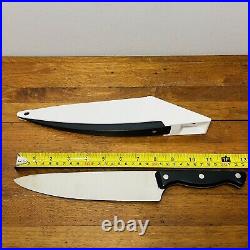 Lot of 3The Pampered Chef 8, 5, & 3 Knives with Self Sharpening Storage Cases