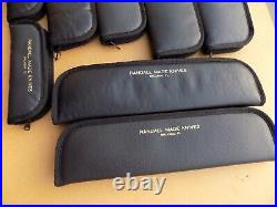Lot of 8 Vintage Randall Made Knives Padded Zipper Storage Cases
