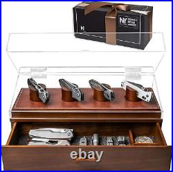 Luxury Pocket Knife Display Case for 6-10 Knives The Knife Deck Pro Premium