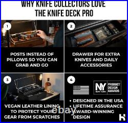 Luxury Pocket Knife Display Case for 6-10 Knives The Knife Deck Pro Premium Luxury Pocket Knife Display Case for 6-10 Knives The Knife Deck Pro Premium