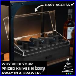 Luxury Pocket Knife Display Case for 6-10 Knives The Knife Deck Pro Premium Luxury Pocket Knife Display Case for 6-10 Knives The Knife Deck Pro Premium