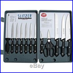 Master Cutlery Slitzer 13pc Top Chef Set of Knives Plus Hard Top Storage Case