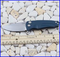 Medford Smooth Criminal Folding Knife Blue Aluminum Handle Drop Point Blade