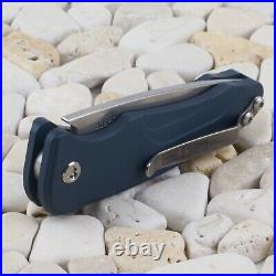 Medford Smooth Criminal Folding Knife Blue Aluminum Handle Drop Point Blade