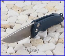 Medford Smooth Criminal Folding Knife Blue Aluminum Handle Drop Point Blade