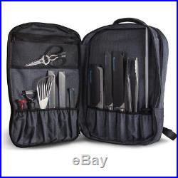 Messermeister 12 Pocket Chef's Backpack / Knife Storage Case Gray