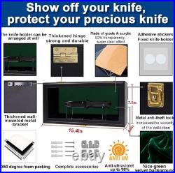 Modern Black Wood Knife Cabinet Display and Protect EDC and Tactical Knives Modern Black Wood Knife Cabinet Display and Protect EDC and Tactical Knives