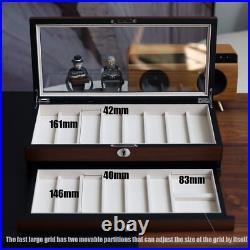 Modern Dust-Proof Knife Display Case for 15-17 Folding Knives in Walnut Finish Modern Dust-Proof Knife Display Case for 15-17 Folding Knives in Walnut Finish