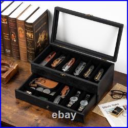 Multi-Functional Knife Display Box with Velvet Lining for Honorable Collections