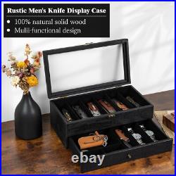 Multi-Functional Knife Display Box with Velvet Lining for Honorable Collections