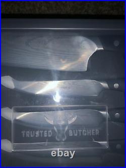 NEW Trusted Butcher Kitchen Knife Set 6pc Knives with Storage Case