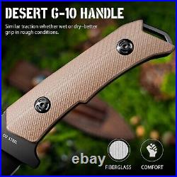 NedFoss BOAR Fixed Blade Survival Knife with Fire Starter and Leather Sheath