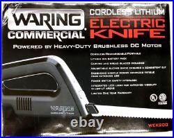New! Waring Commercial Cordless Electric Carving Knife Kit, Wek200